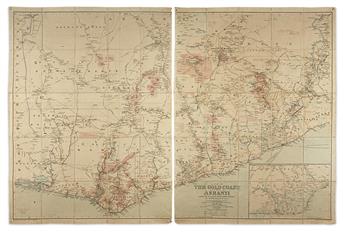 (AFRICA -- GOLD MINING.) Wallach, Henry; and Stanford, Edward. A Map of the Gold Coast with Part of Ashanti